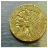 Beautiful $2.5 dollar gold Indian head