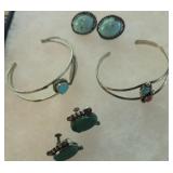 Southwest jewelry - 2 bracelets & 2 pr earrings