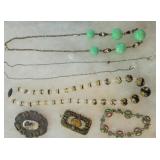 Pretty glass beads, mosaic bracelet, Victorian