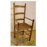 Early shaker ladder bk youth chair -AMAZING Patina