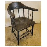 Plank seat arm chair