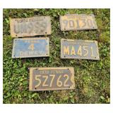 5 PA license plates- barn dirty :)