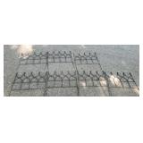 7 sections Metal garden fence 18"h