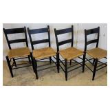 4 country black chairs