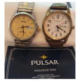 2 Pulsar wrist watches