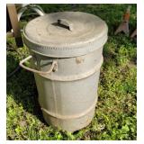 Steel can with lid 24"t