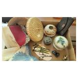 Girly lot - handkerchiefs, wallet, hair receiver,