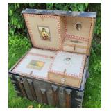 Victorian dome top trunk w/insert great shape