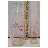 2 Athens Dairy - Sayre PA milk bottles