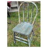 Old blue chair - love the paint