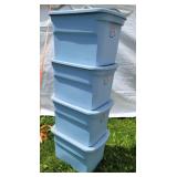 4 73qt tubs with lids