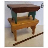 2 footstool benches