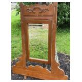 Nice carved dresser mirror w/ old glass