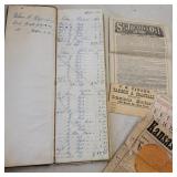 1852 William Wright payroll ledger Bradford Co PA