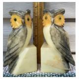 Alabaster owl bookends - made in Italy
