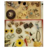 2 small boxes of interesting jewelry - some