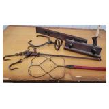 Level, molding plane, rug beater,etc