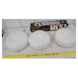 3 hanging lights and tripod