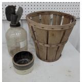 Fly trap, crock, basket