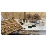 Housholds - kitchenware, rug, statues, ink well