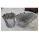 Coal scuttle, galvanized bucket