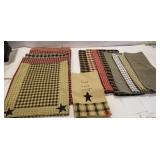 Clean country kitchen towels, country runners