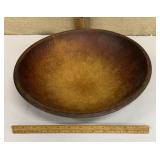 AMAZING turned wooden bowl - great patina -