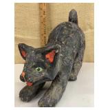 Papier mache black cat