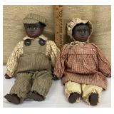 Wonderful wood carved black Americana dolls