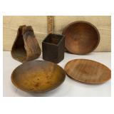 Great wood primitives - stirrup, matchbox, bowls