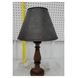 pierced tin shade lamp