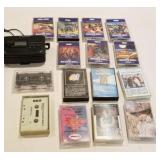 Emerson cassette player with cassettes in the