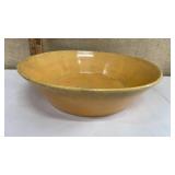 Yellowware milk bowl - a few small chips/hairline