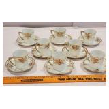 Set of 8 Espresso Cups & Saucers