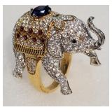 Gorgeous Elephant Ring .925 CZ