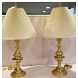 Pair of lamps with shades