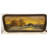 F.D. Ward framed painting(?) approx 15"x32"