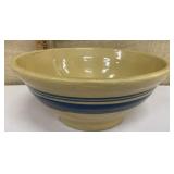 Yellowware bowl w/ blue bands