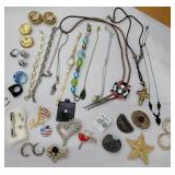 Jewelry - necklaces, elephant, giraffe, broaches,
