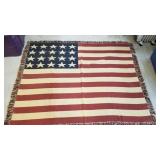 Flag lap blanket, 49x62