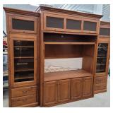 Ethan Allen 6pc bookcase wall 108"25"86"