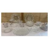 Pretty collection of clear glass serverware