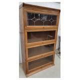 Contemporary barrister book case leaded glass