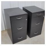 2 3 drawer tin files 14"18"28" with keys