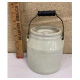 Stoneware crock w/ lid
