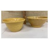 2 petite yellowware bowls