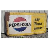 PepsiCola tin sign 69"38"
