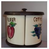 Vintage Watt Pottery Esmond 4 Canister Set on
