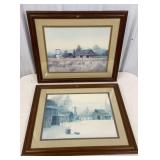 Pair of Gene Speck prints - barn landscapes