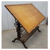 The Frederick post co drafting table with cast